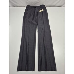 Galante Dress Pants Mens 32x36 Gray Wool Flat Front Straight Italy Unhemmed NWT